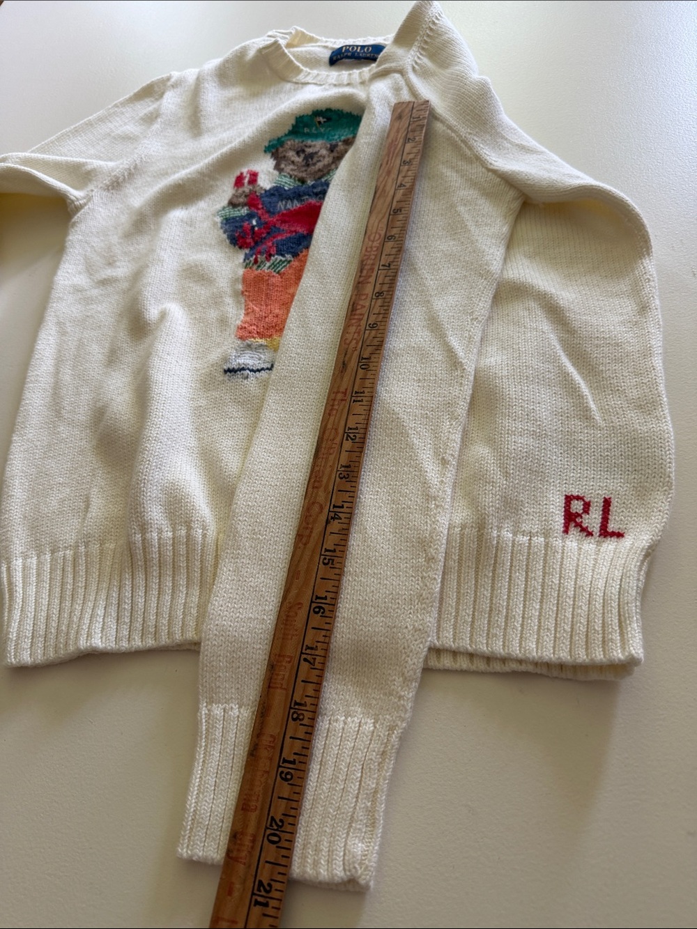 Polo Ralph Lauren Bear Nantucket Sweater. Kids L Women’s XS. Box52 - Picture 8 of 9